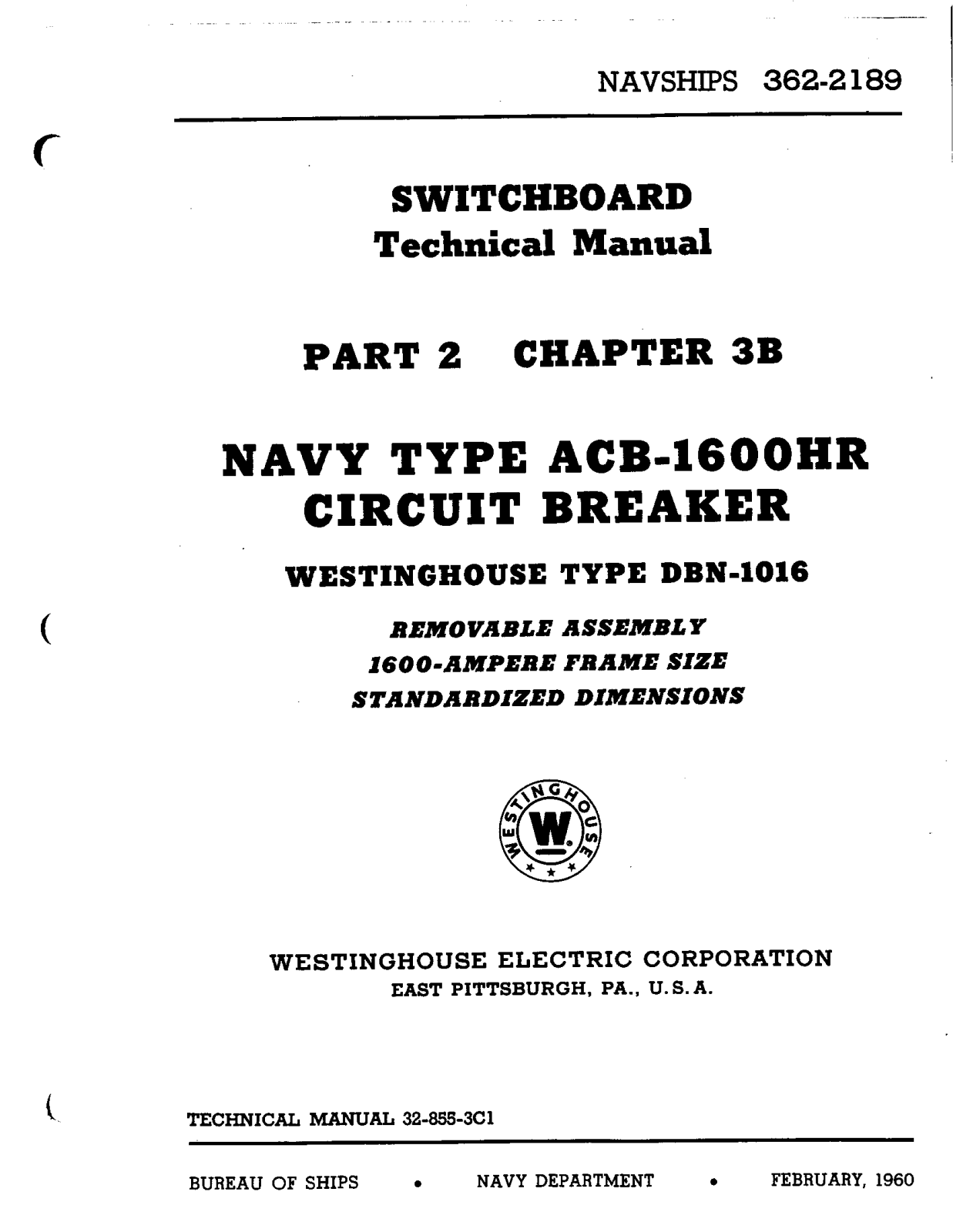 Westinghouse ACB-1600HR User Manual