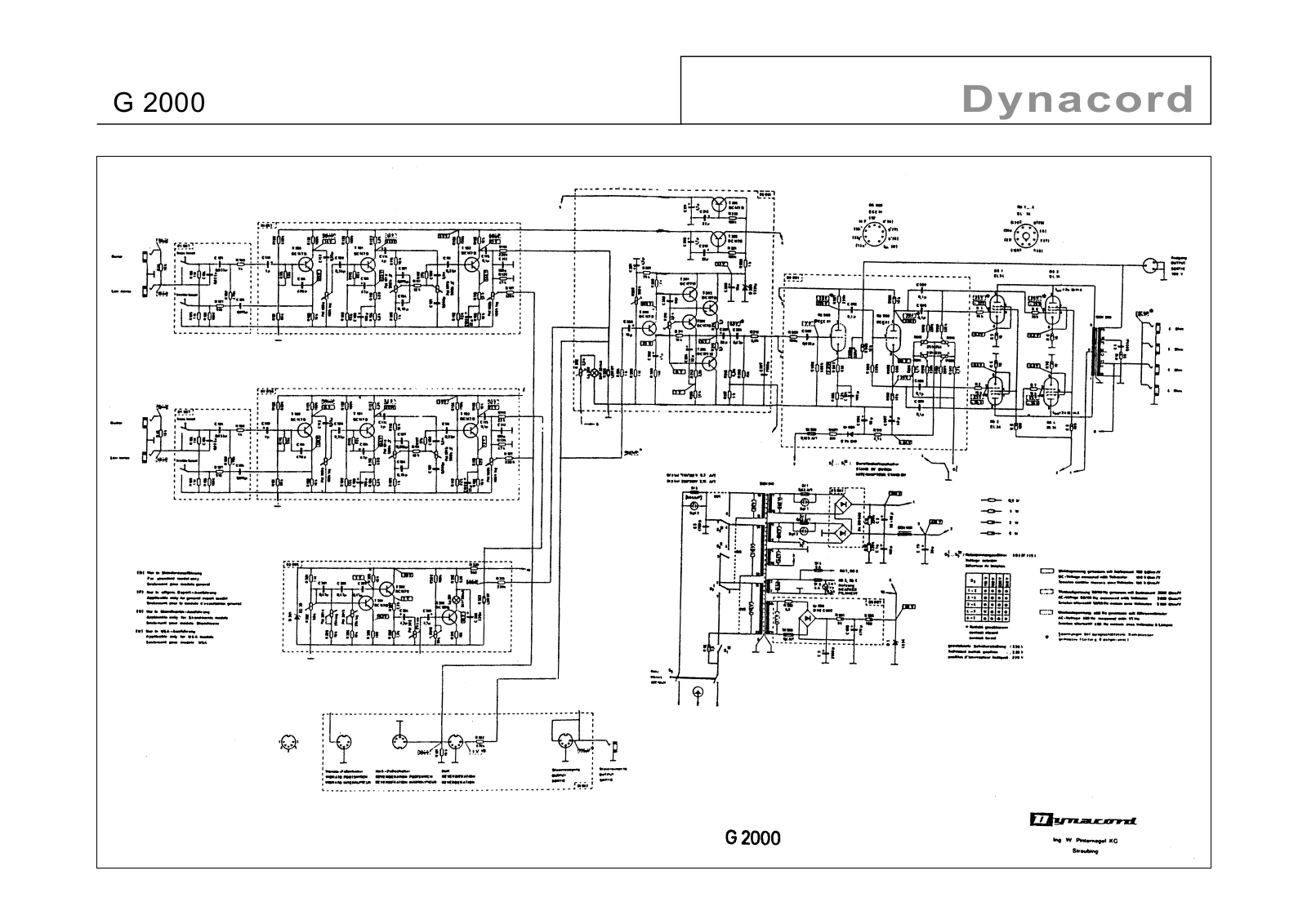 Dynacord g 2000 schematic