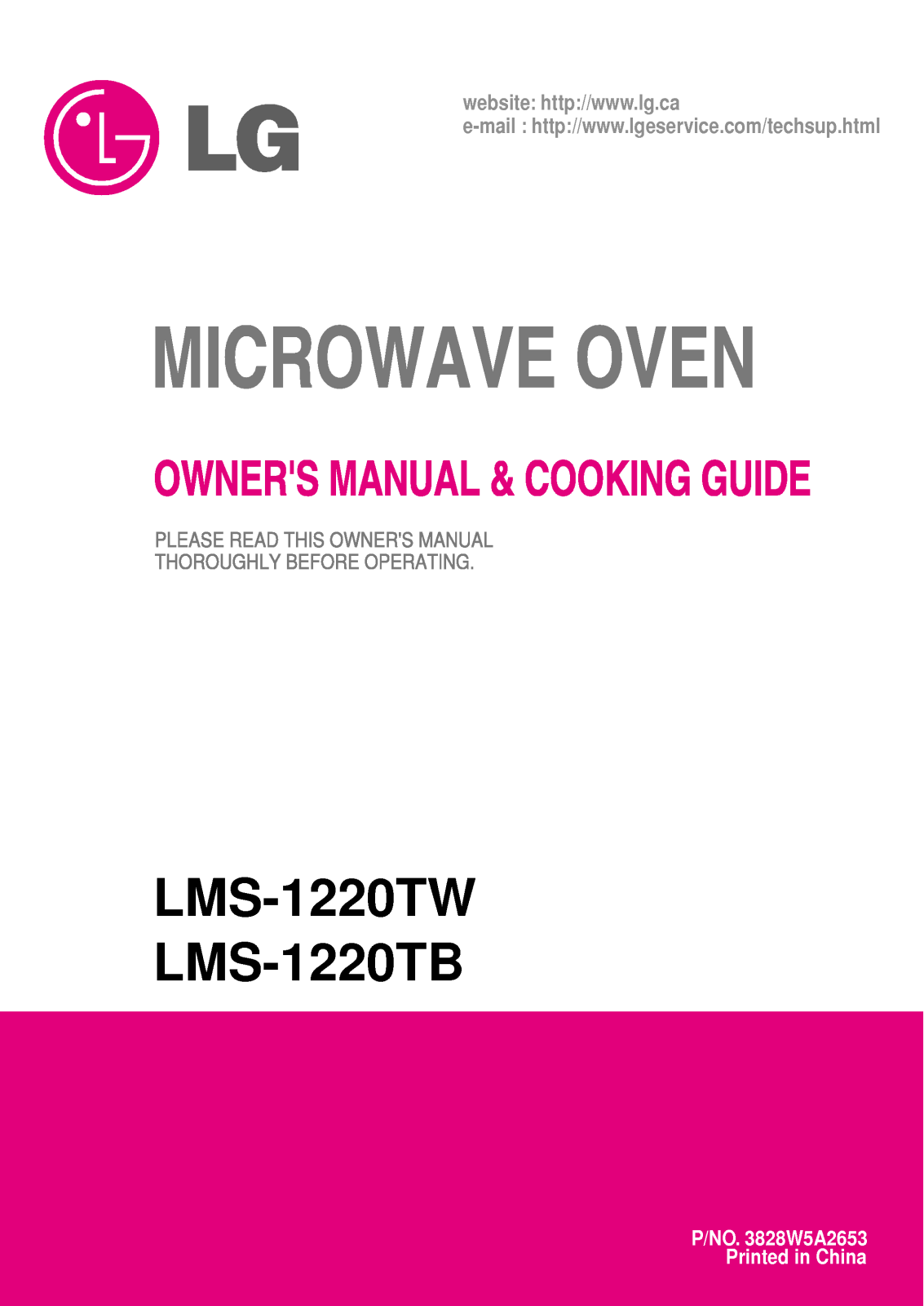 LG LMS-1220TW User Manual