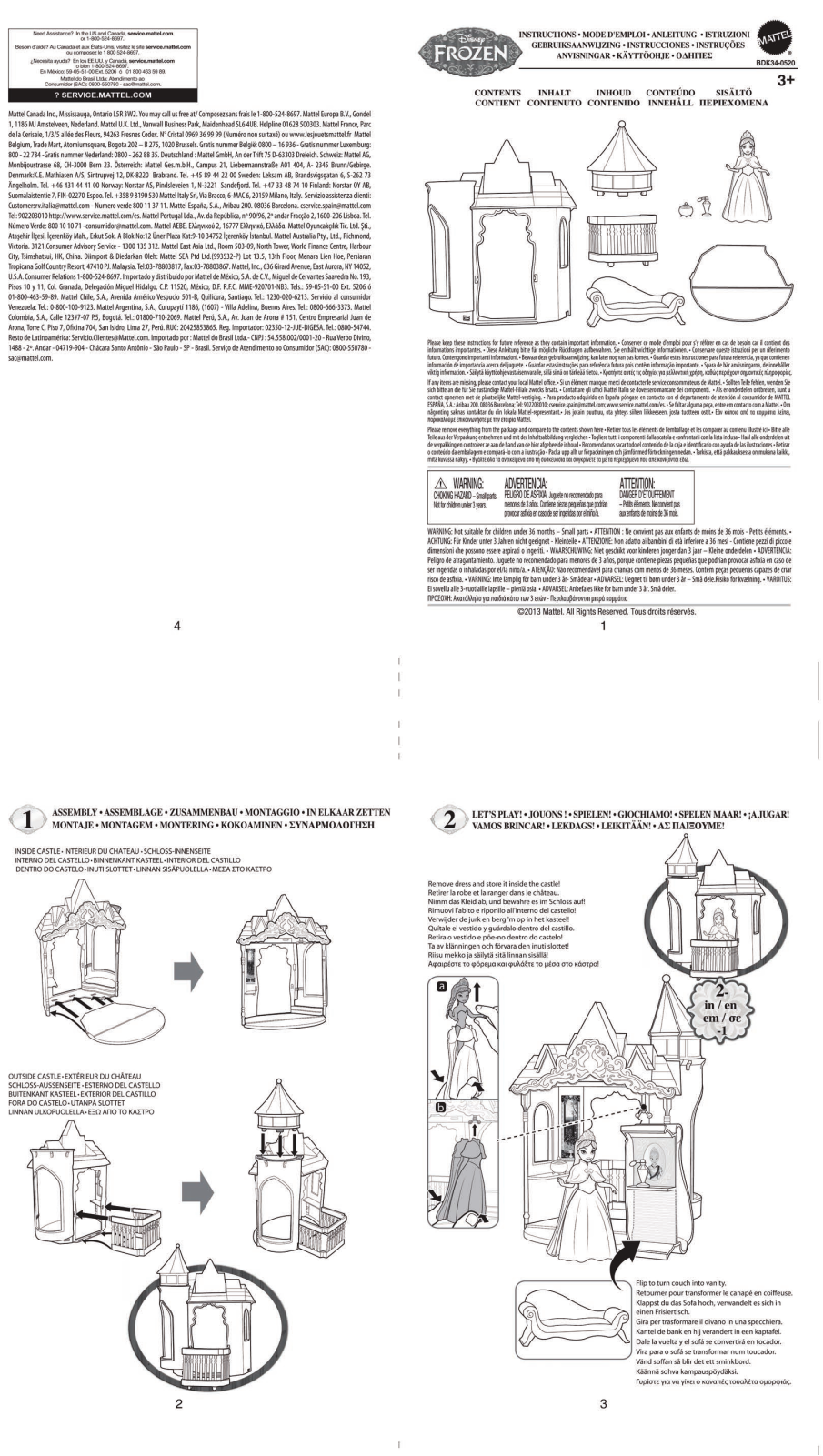 Fisher-Price BDK34 Instruction Sheet