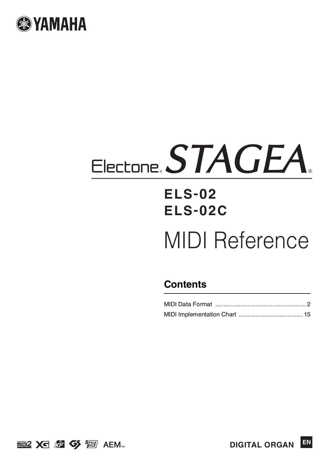 Yamaha ELS-02, ELS-02C User Manual