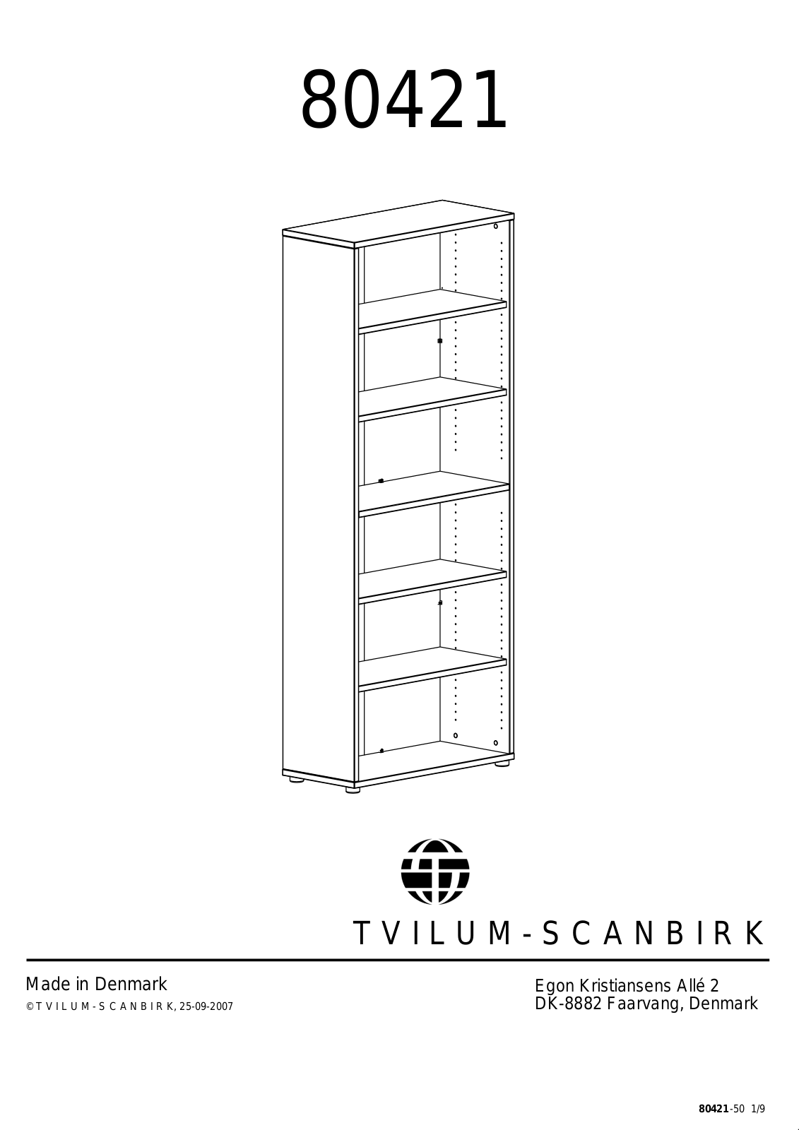 Tvilum 80421 User Manual