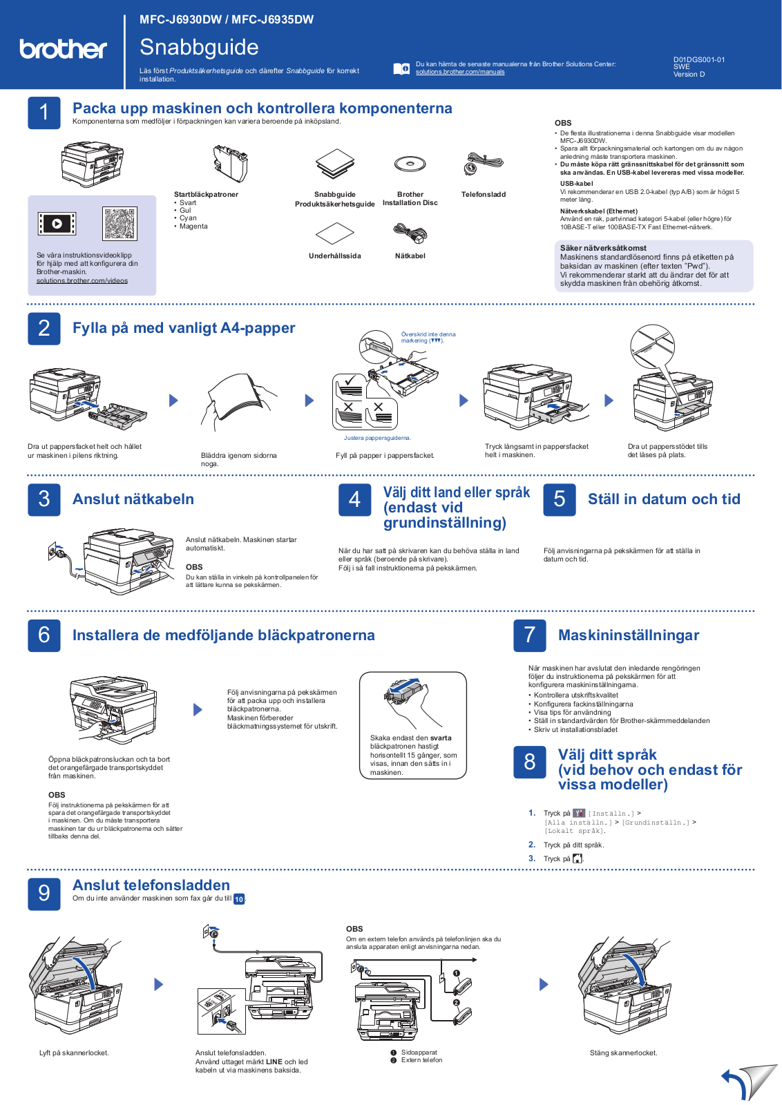 Brother MFC-J6930DW, MFC-J6935DW Setup Guide