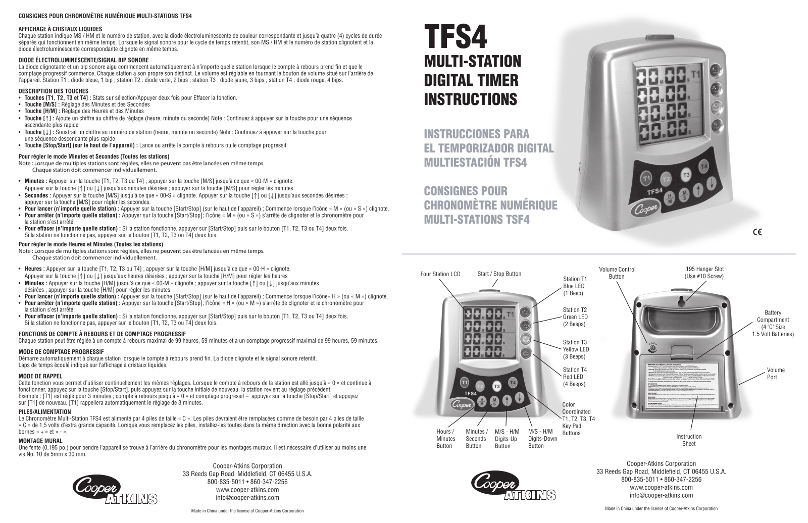 Cooper-Atkins TFS4 Installation  Manual