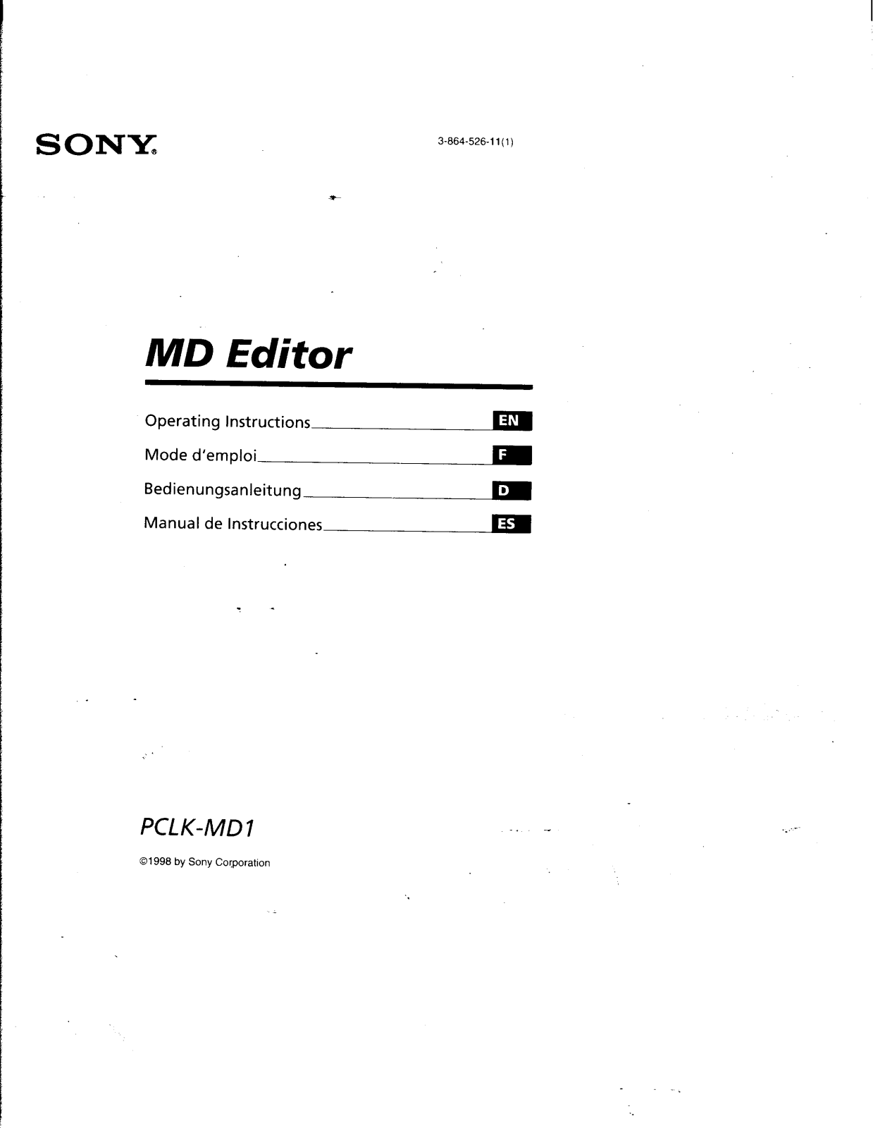 Sony PCLKMD1 Operating  Manual