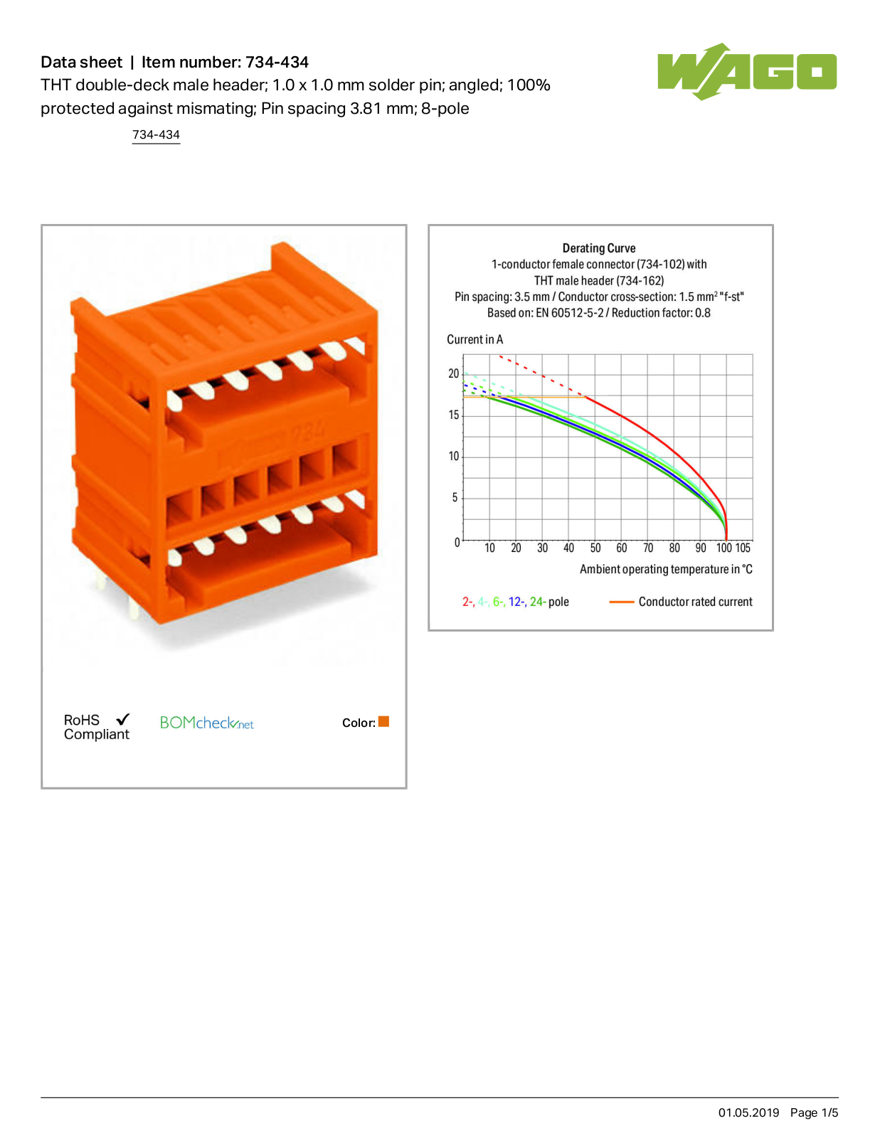 Wago 734-434 Data Sheet