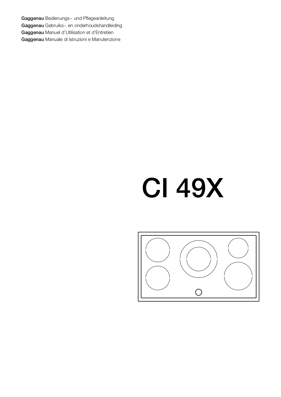 GAGGENAU CI 492, CI491110, CI492100 User Manual