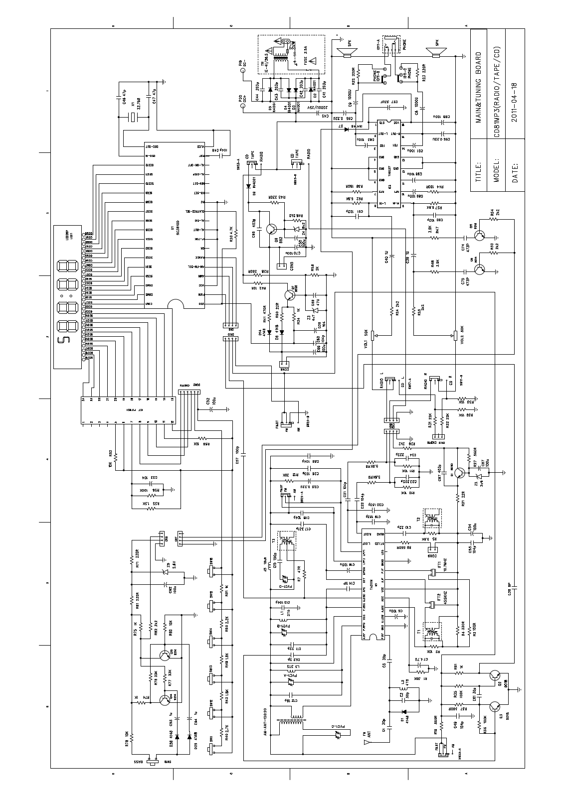 Vitek CD81MP3 Schematic