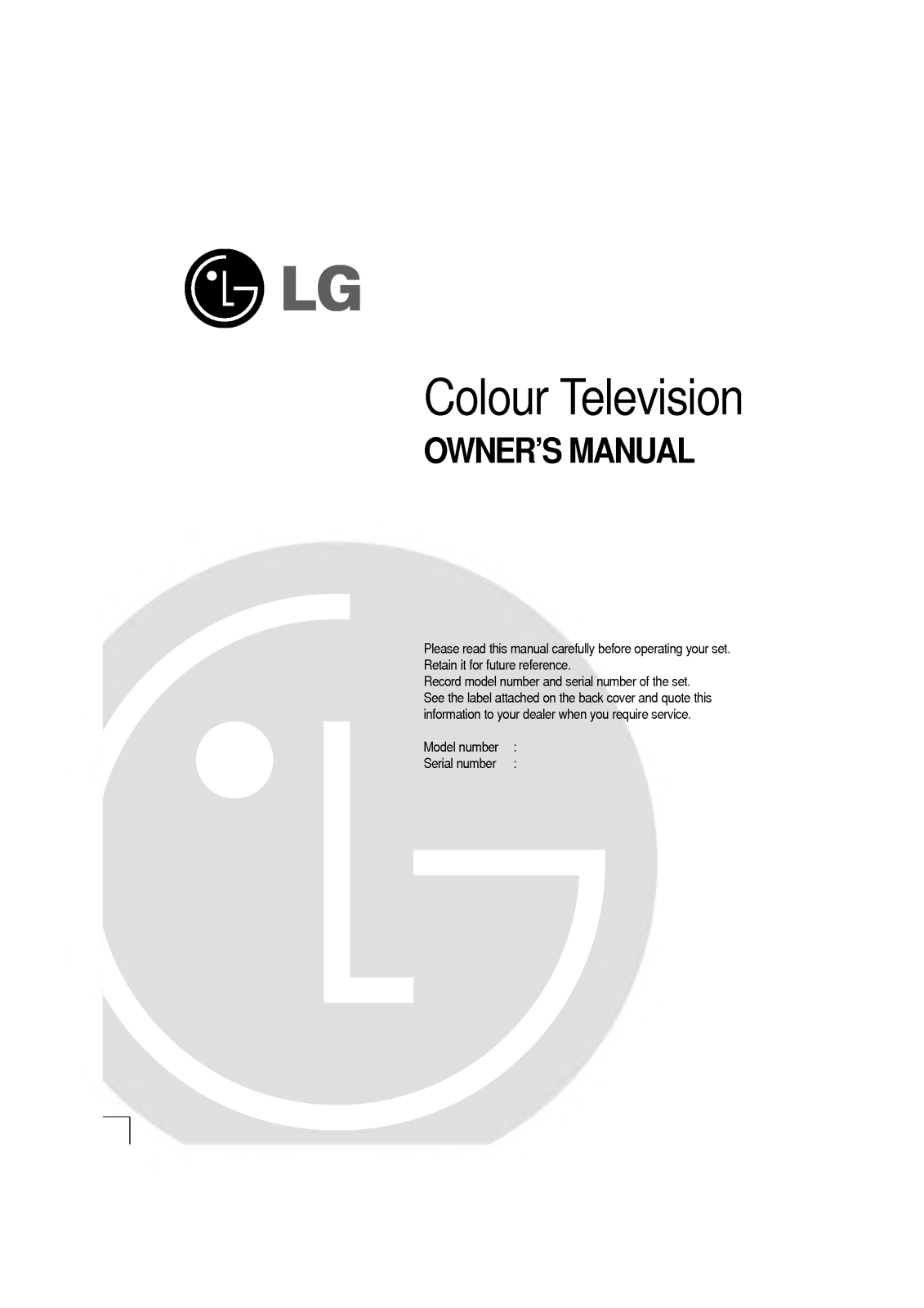 LG CA-14F69X User Manual