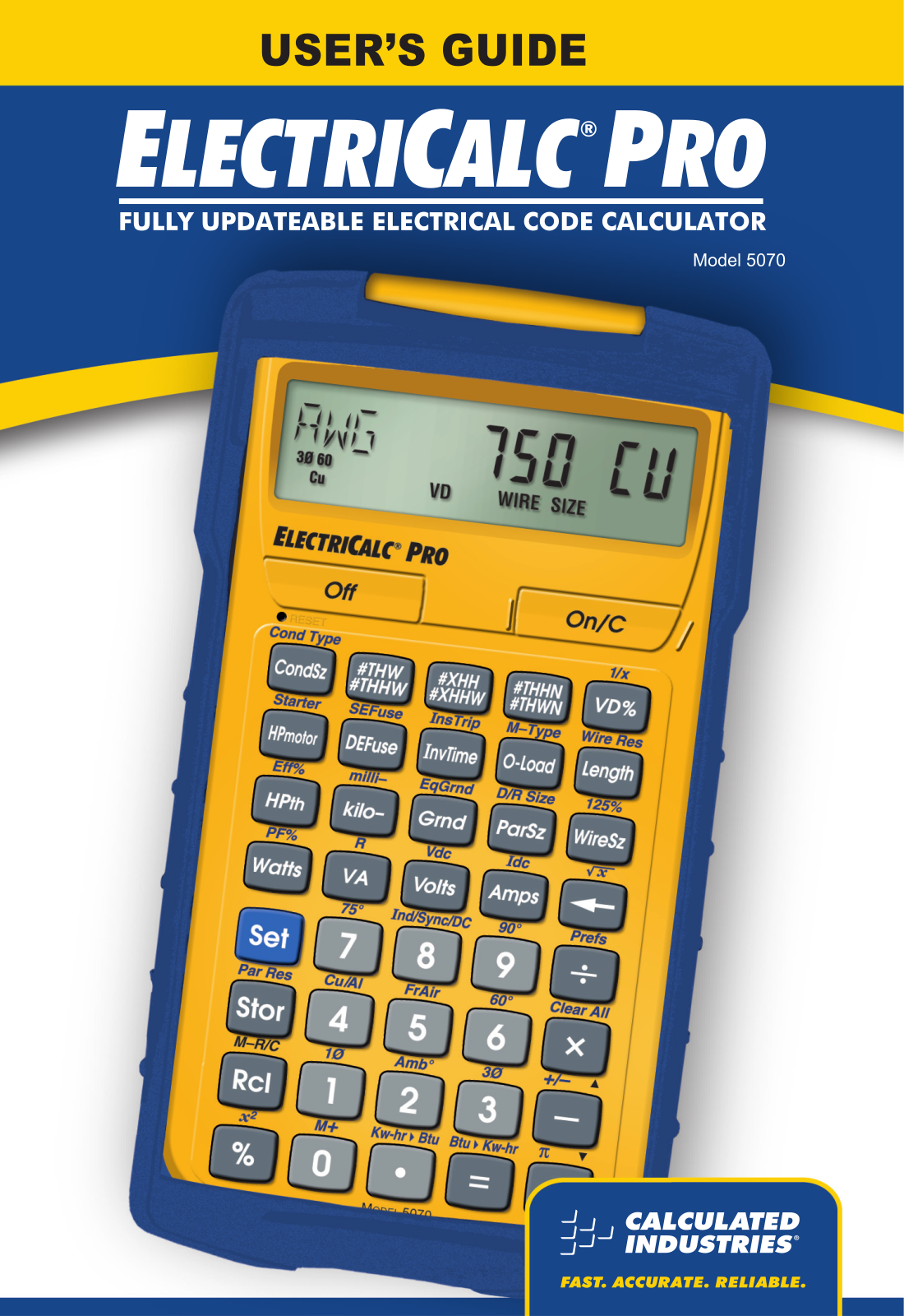 Calculated Industries 5070-A User Manual