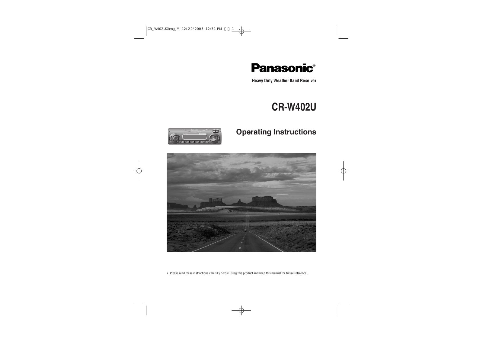 Panasonic CR-W402U User Manual