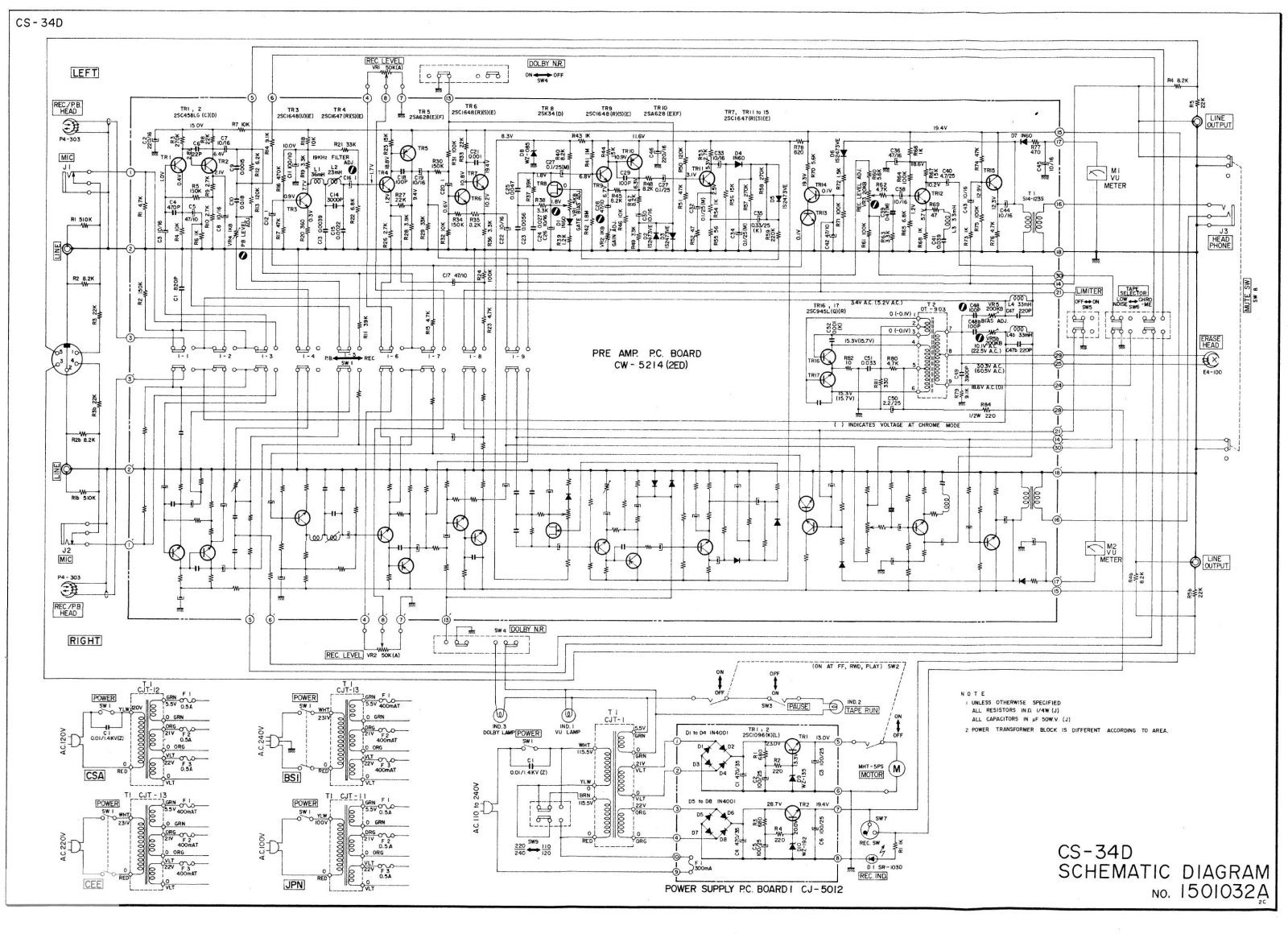 Akai CS-34-D Schematic