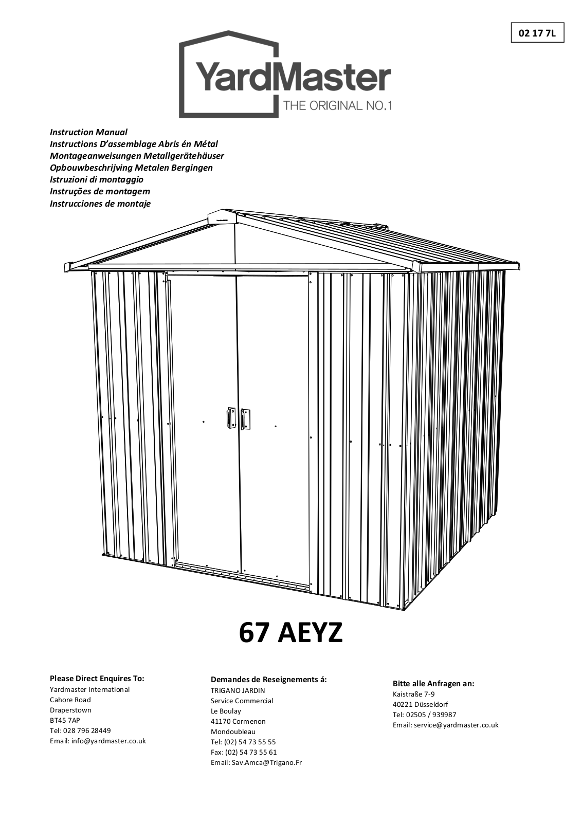 Yardmaster 67 AEYZ Instruction Manual - ManualMachine.com