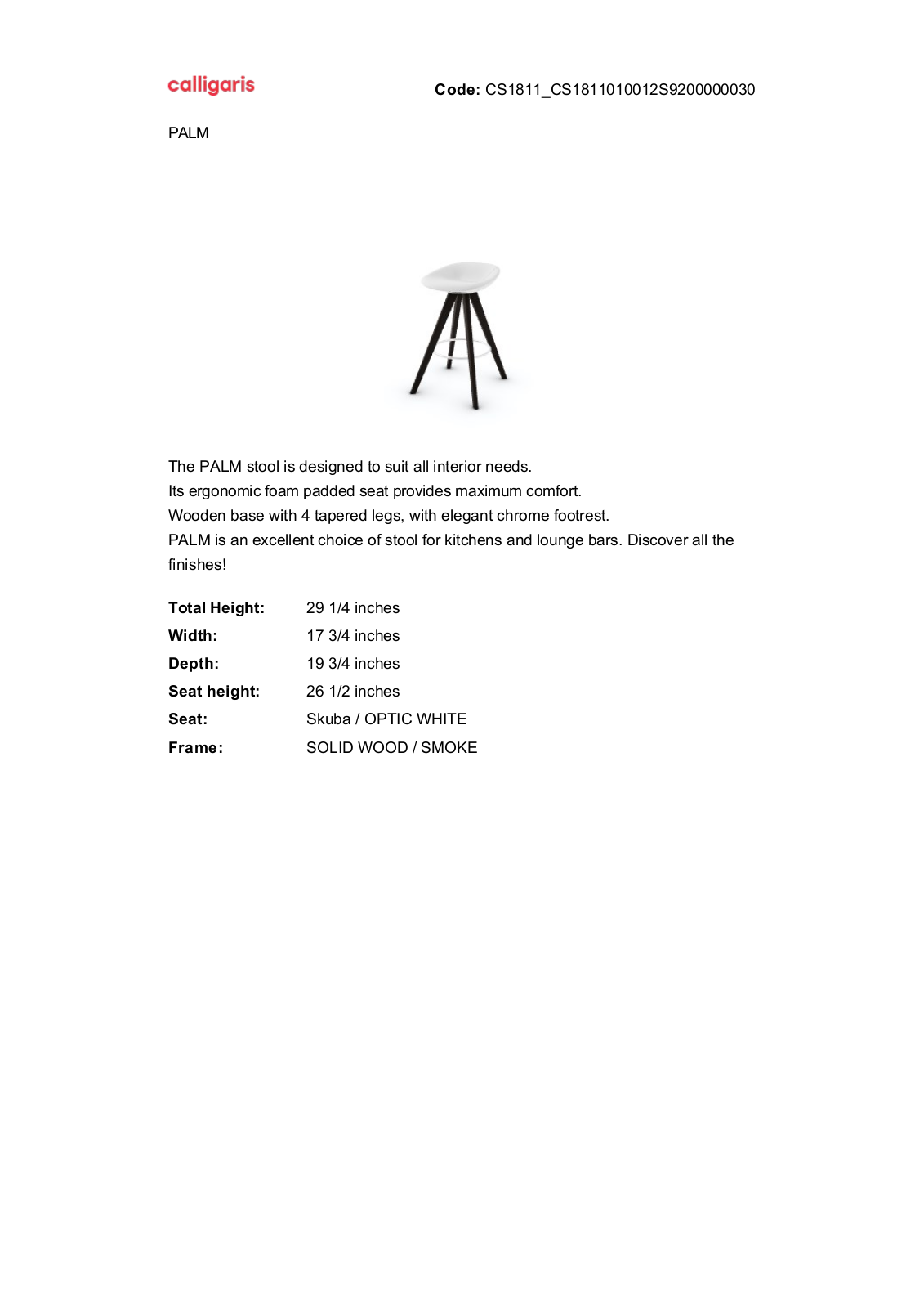 Calligaris GN2551 Specifications - ManualMachine.com