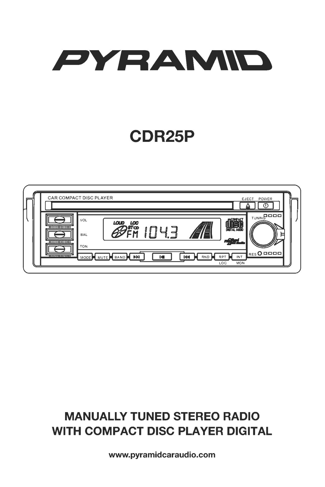 Pyramid CDR25P User Manual