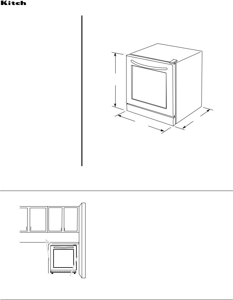 Kitchenaid KUWO244P Dimension Guide