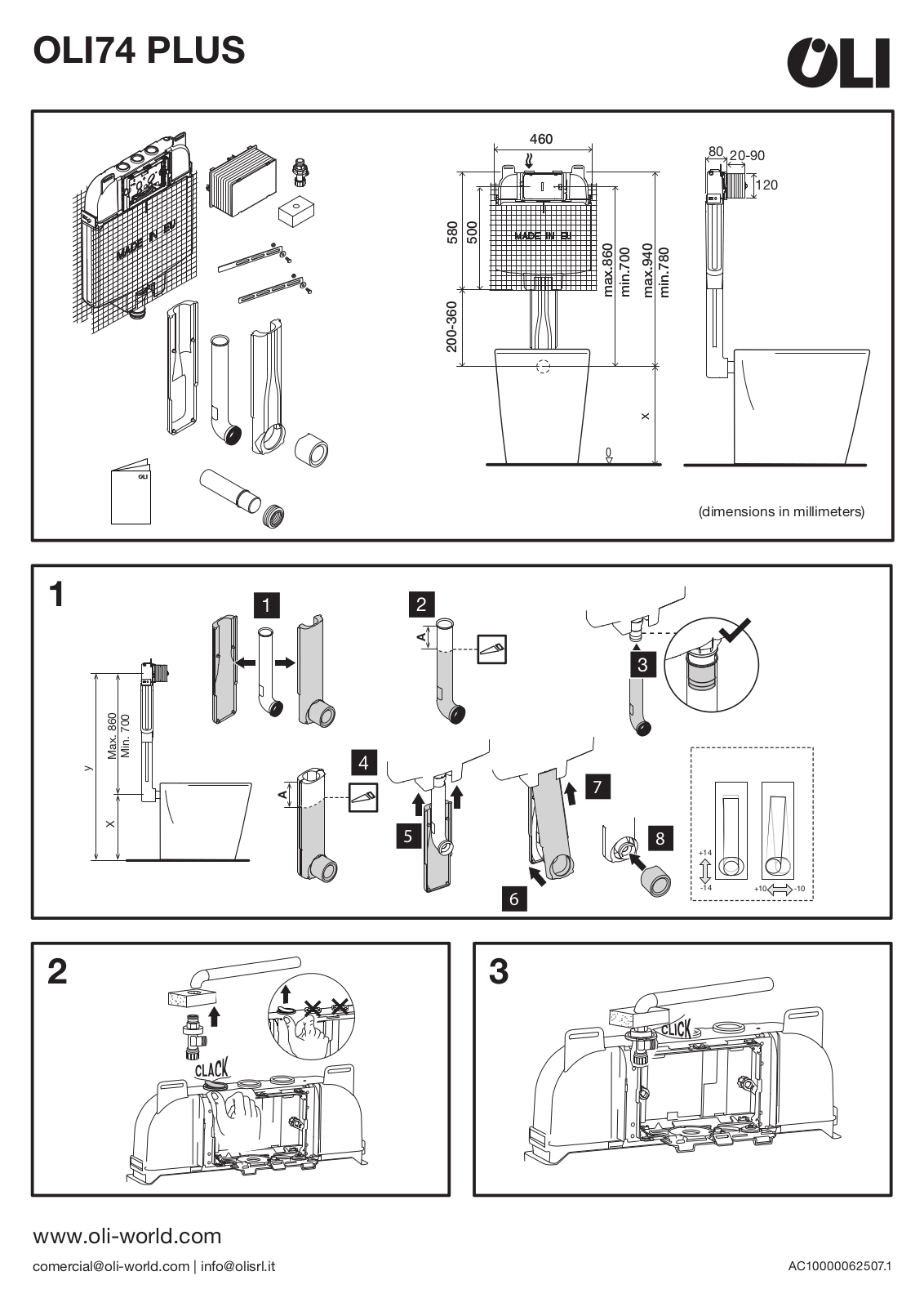 OLI 74 PLUS Installation guide