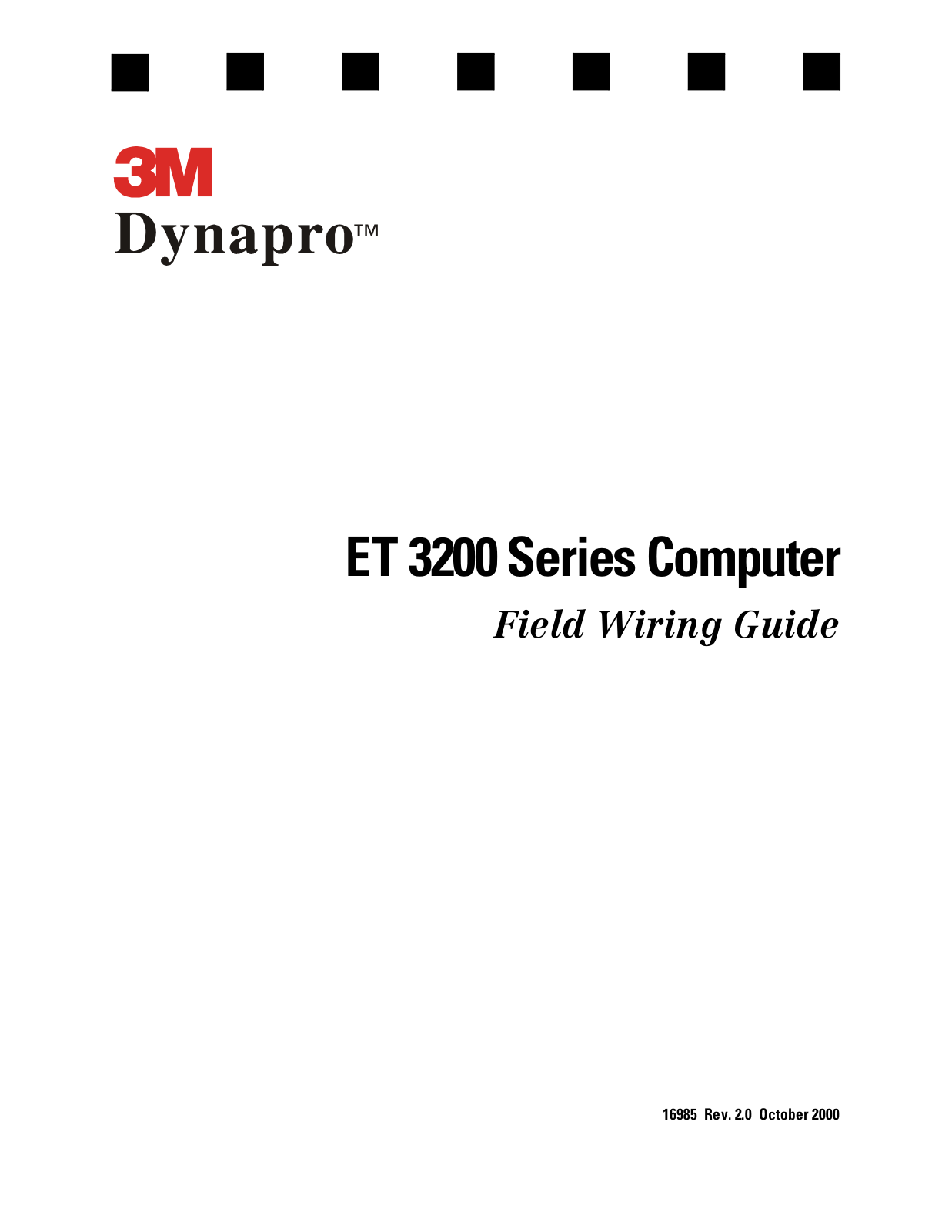 3M Dynapro ET 3200 Wiring Guide