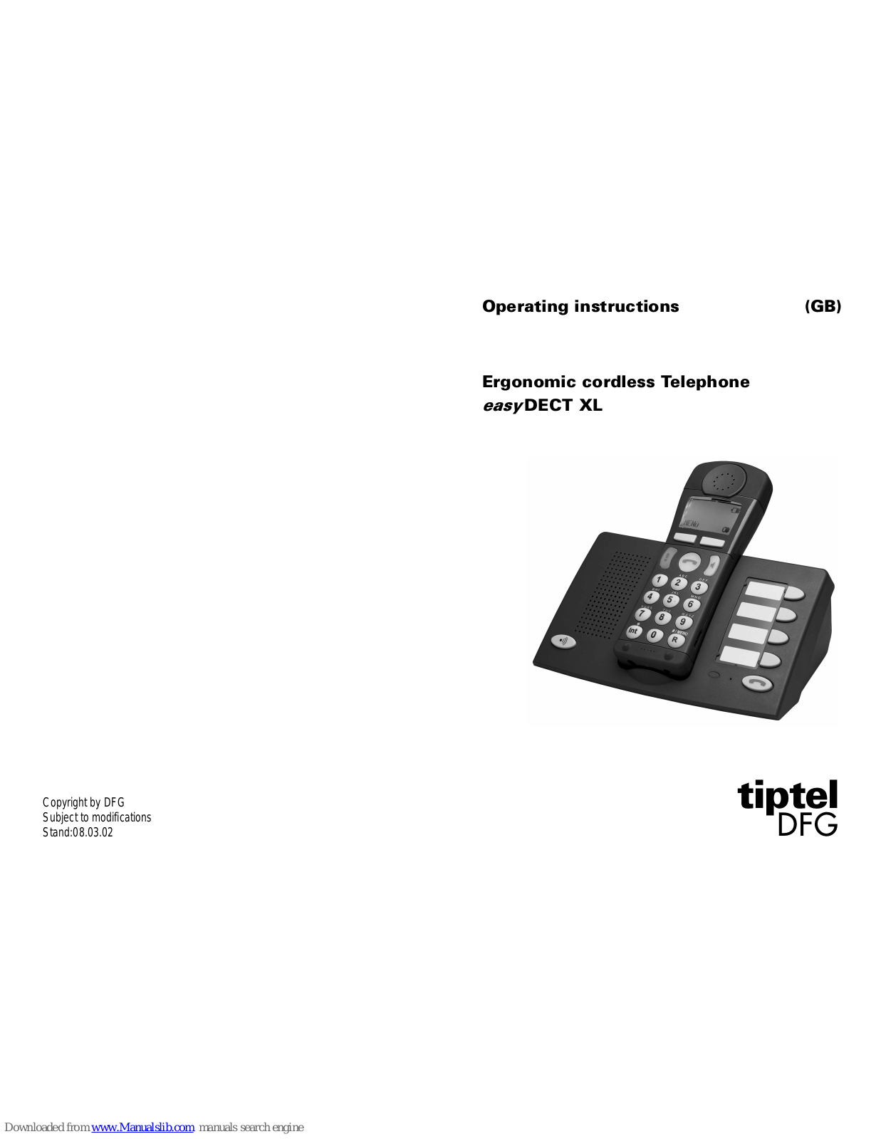 TIPTEL easy DECT XL Operating Instructions Manual