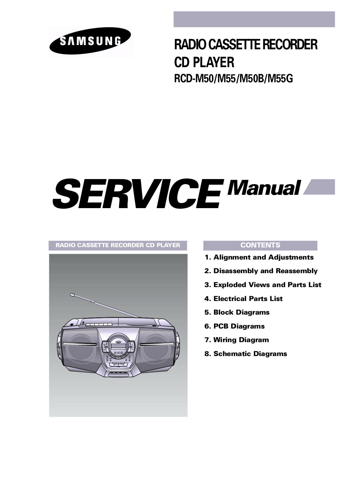 SAMSUNG RCD-M50B Service Manual COVER