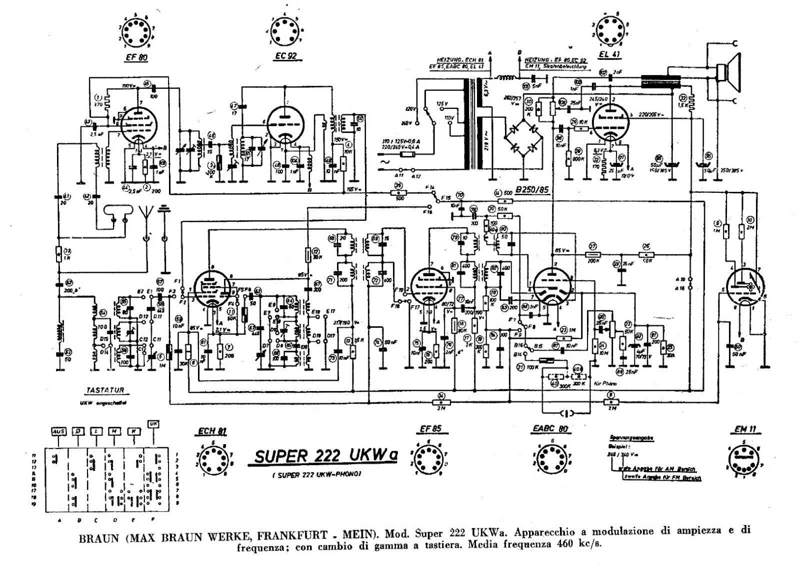 Braun super 222 schematic