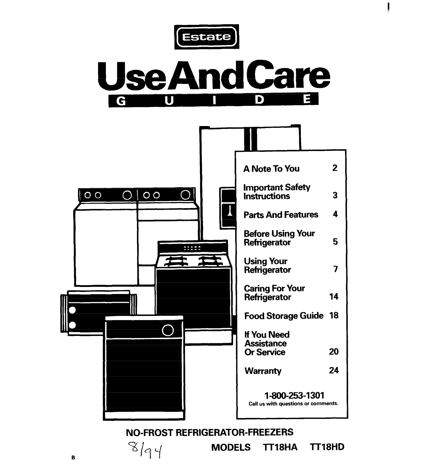 Estate IT18HD, LTL8HA User Manual - ManualMachine.com