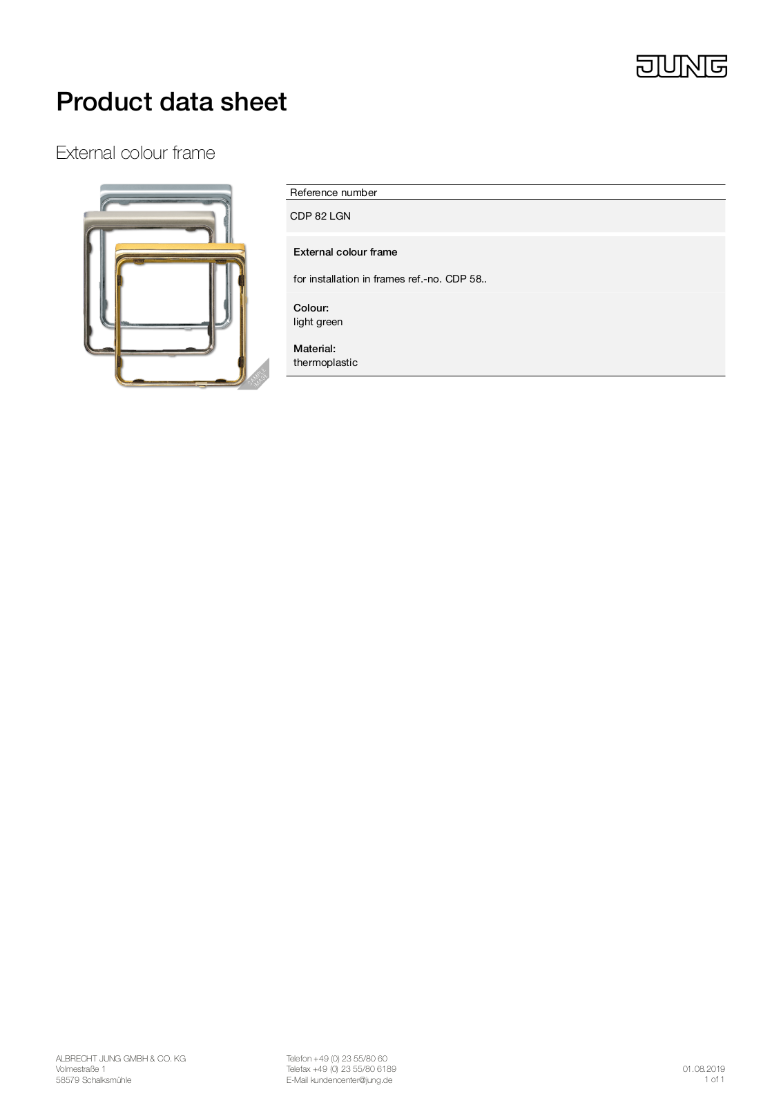 Jung CDP 82 LGN User Manual