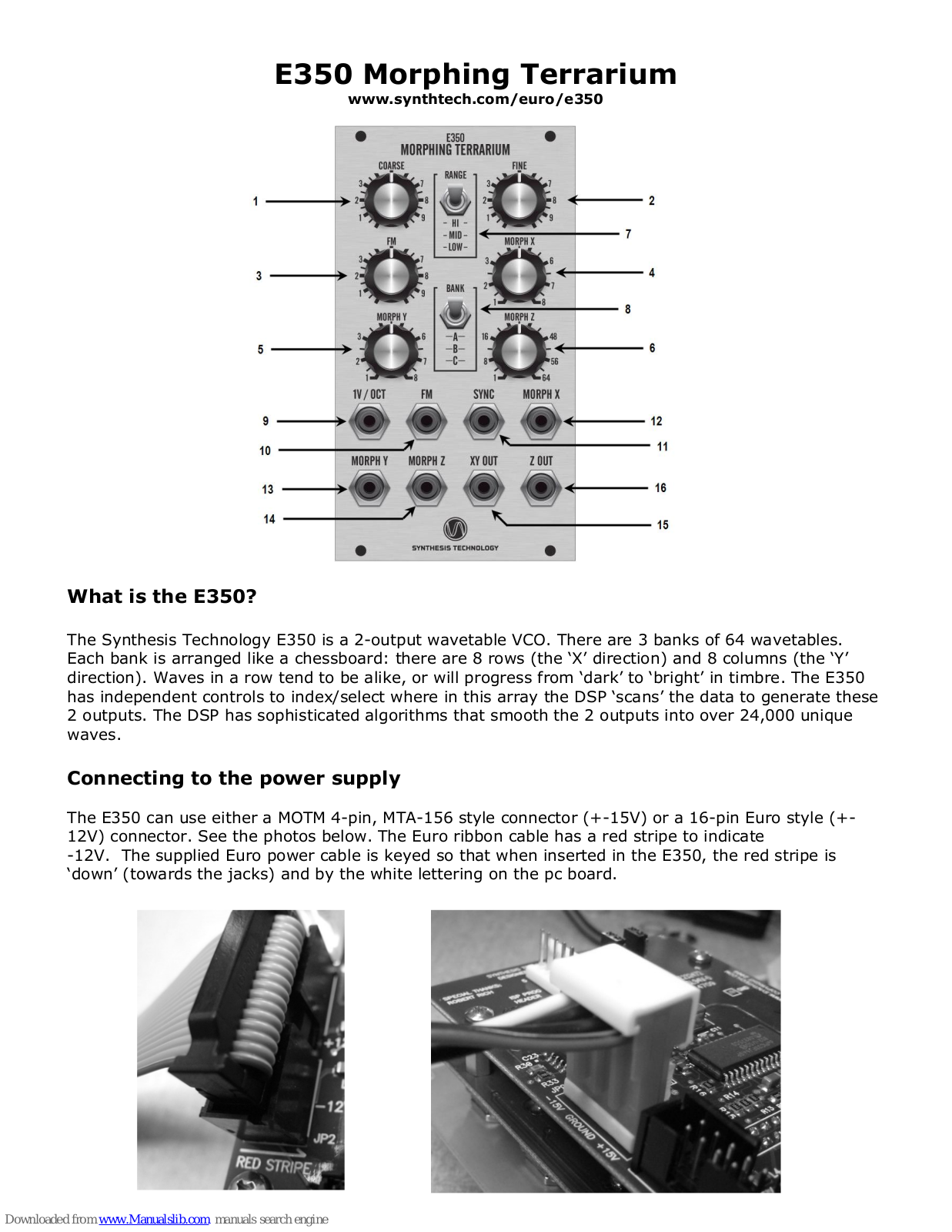 Synthesis Technology E350 Morphing Terrarium User Manual