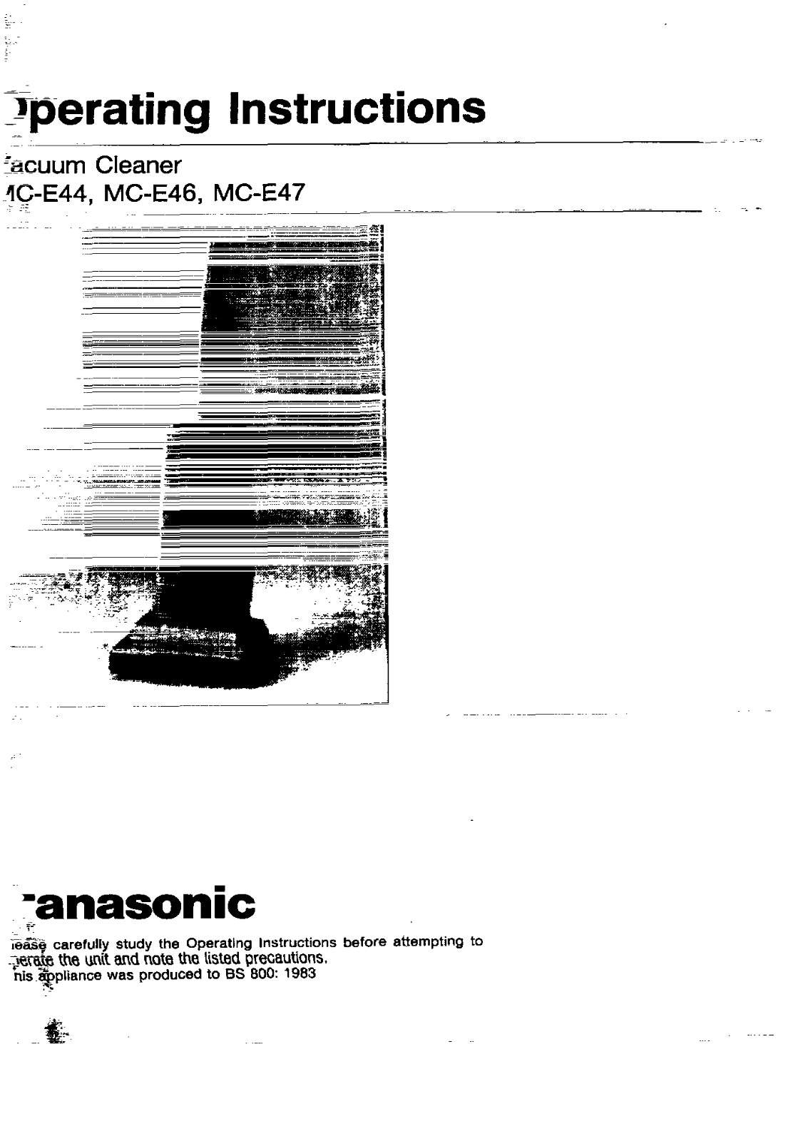 Panasonic MC-E47 User Manual