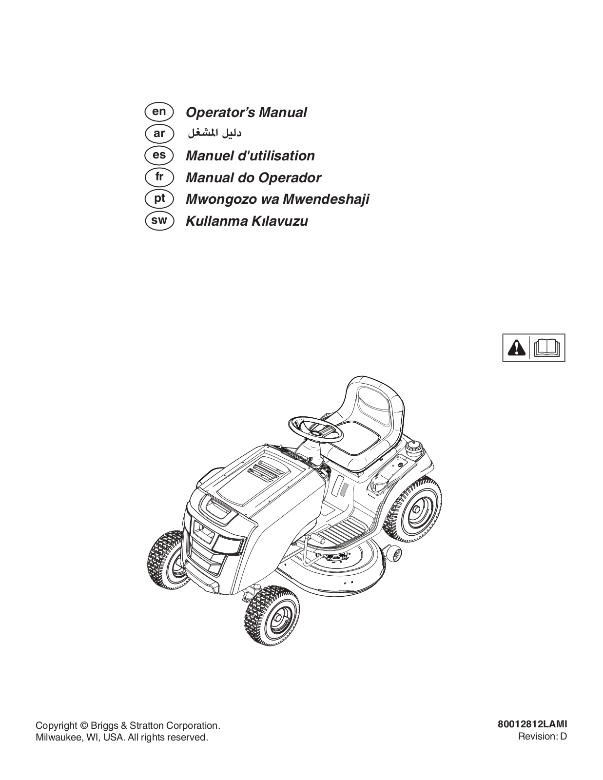 Snapper SPX-100 Operator's Manual