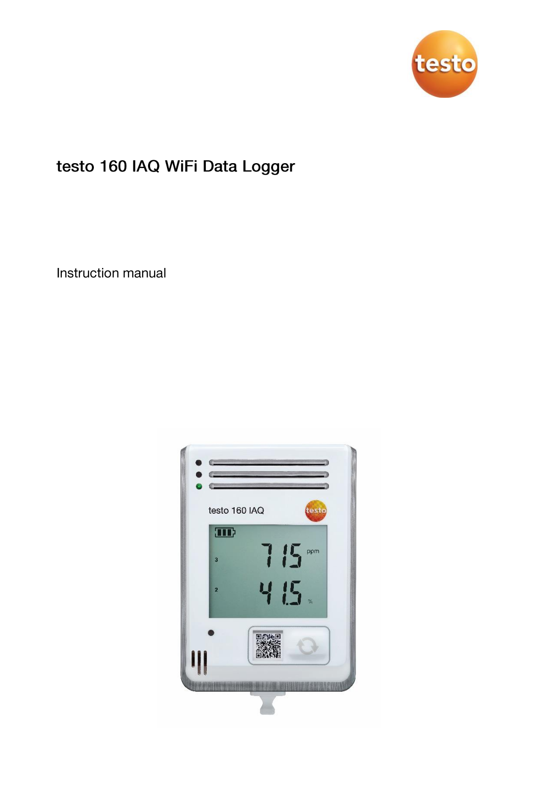 Testo 160 IAQ Operating Manual