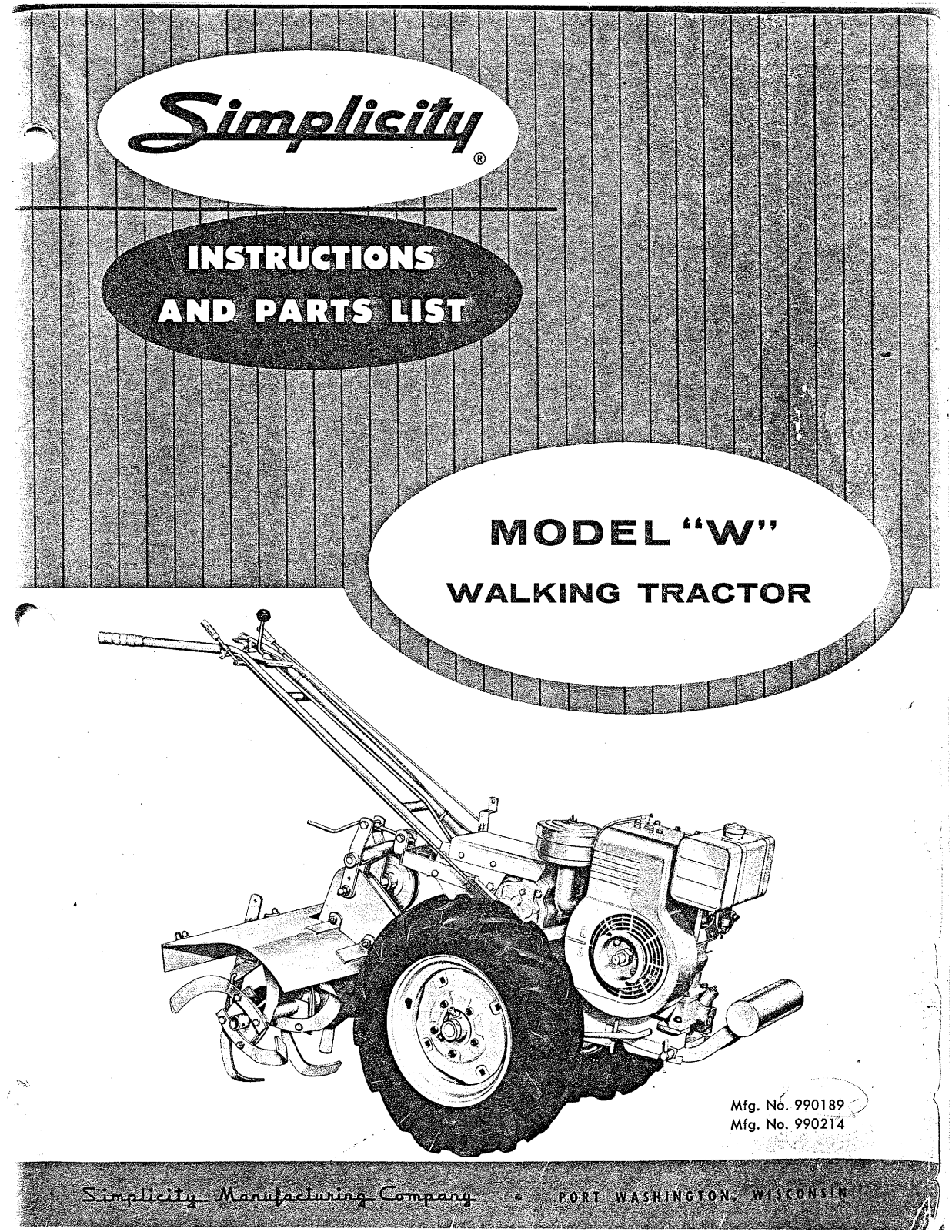 Simplicity 9902204, 9901189 User Manual