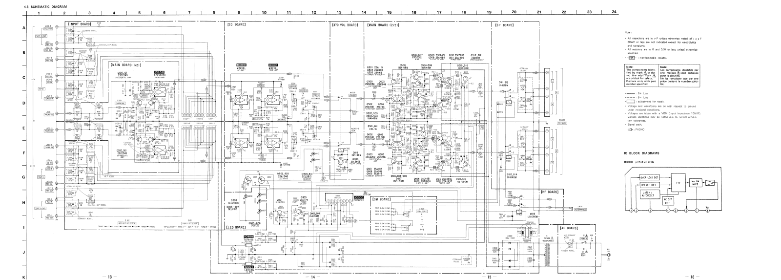 Sony TA-F470 Schematic