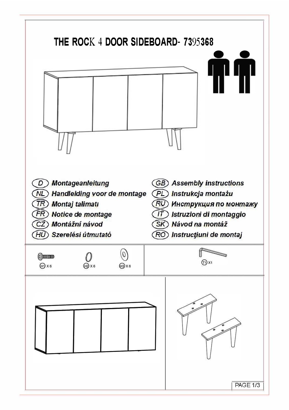 Home affaire Rocks Assembly instructions