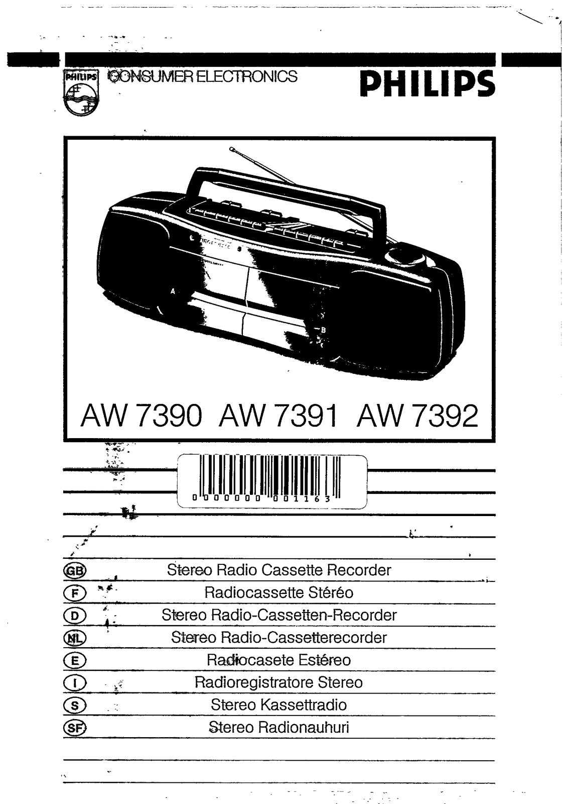 Philips AW7392, AW7391, AW7390 User Manual