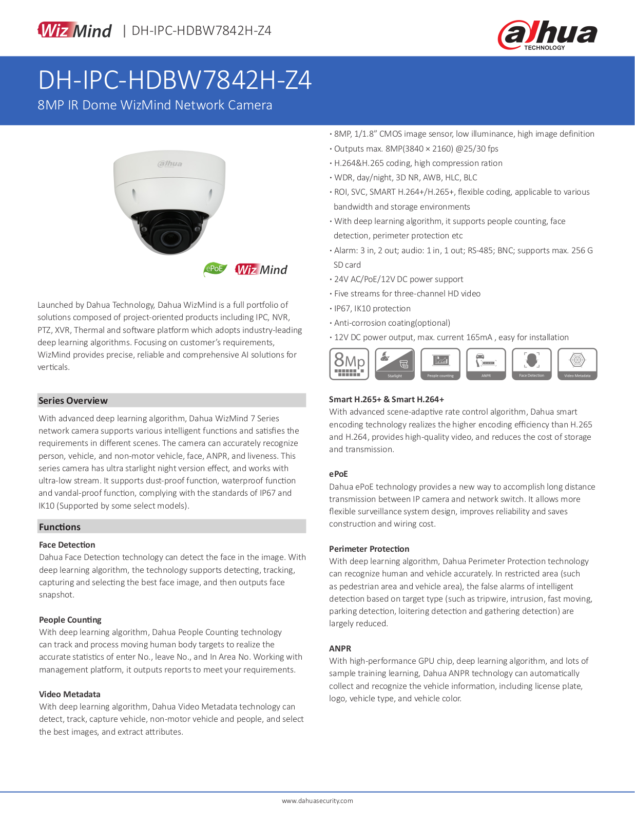 Dahua DH-IPC-HDBW7842H-Z4 User Manual