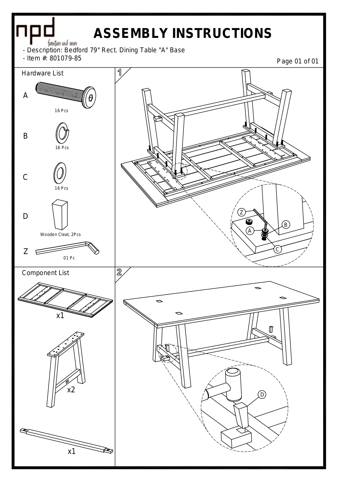 New Pacific Direct 801079ADT User Manual