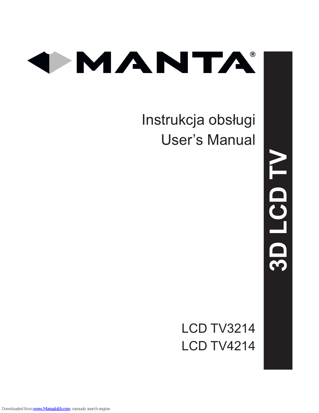 Manta LCD TV3214, LCD TV4214, LED3701, LED4201 User Manual