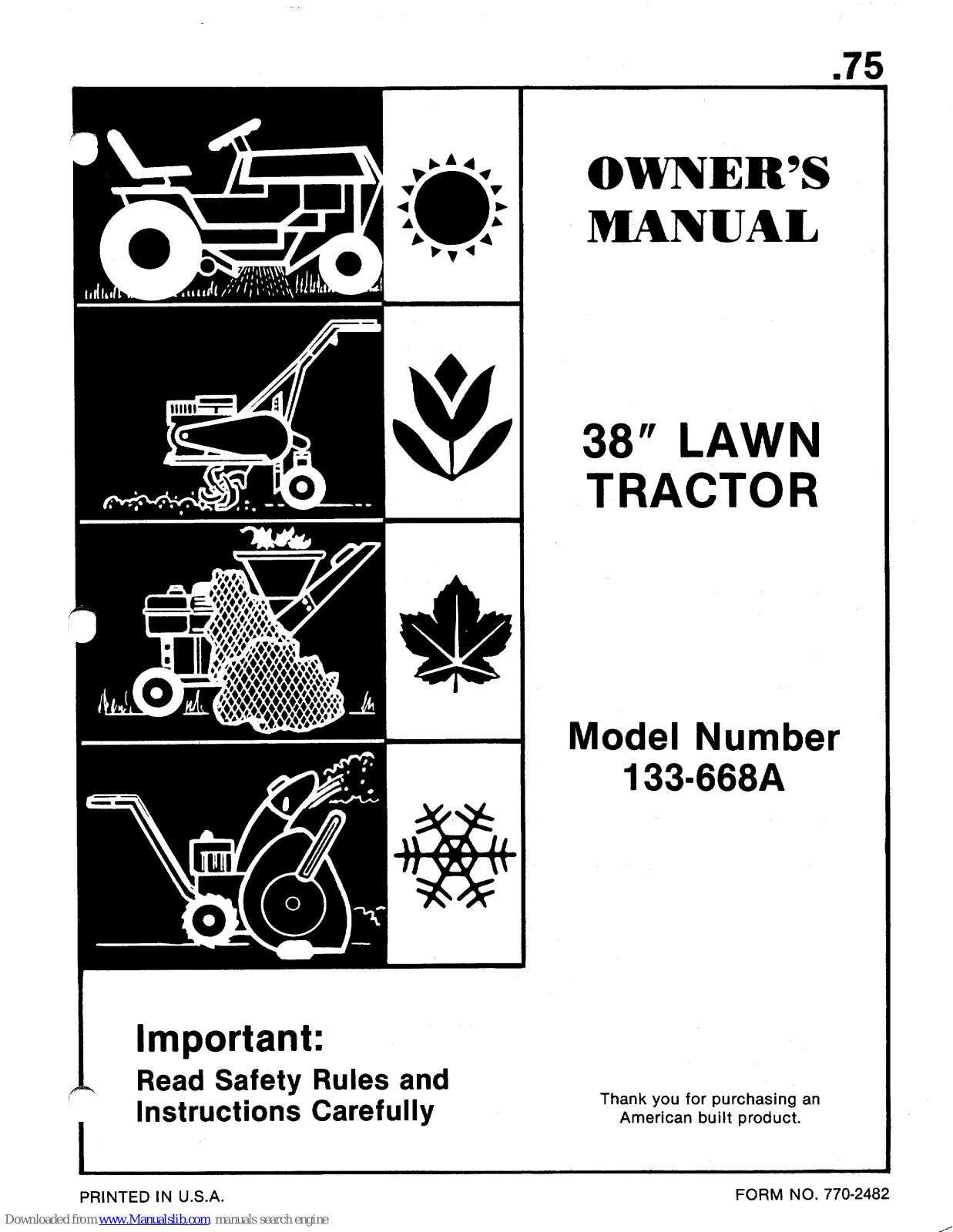 MTD 133-668A Owner's Manual