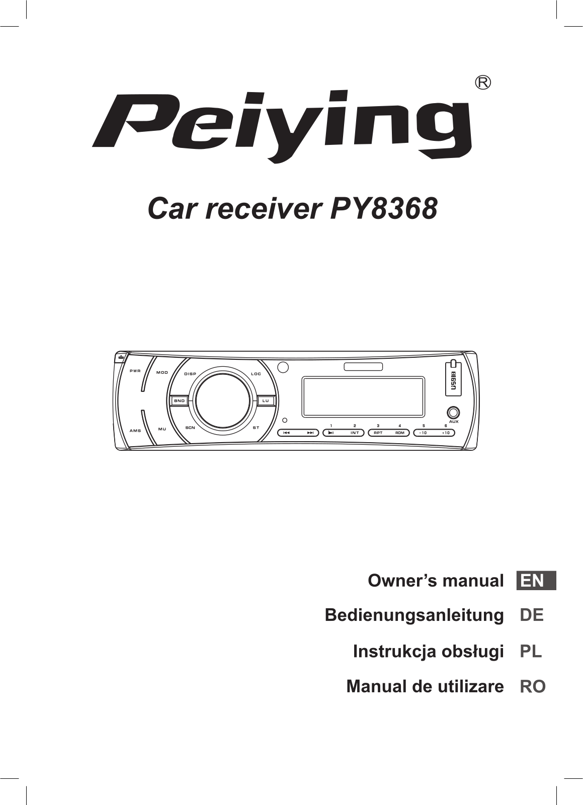 Peiying PY-8368 User Manual