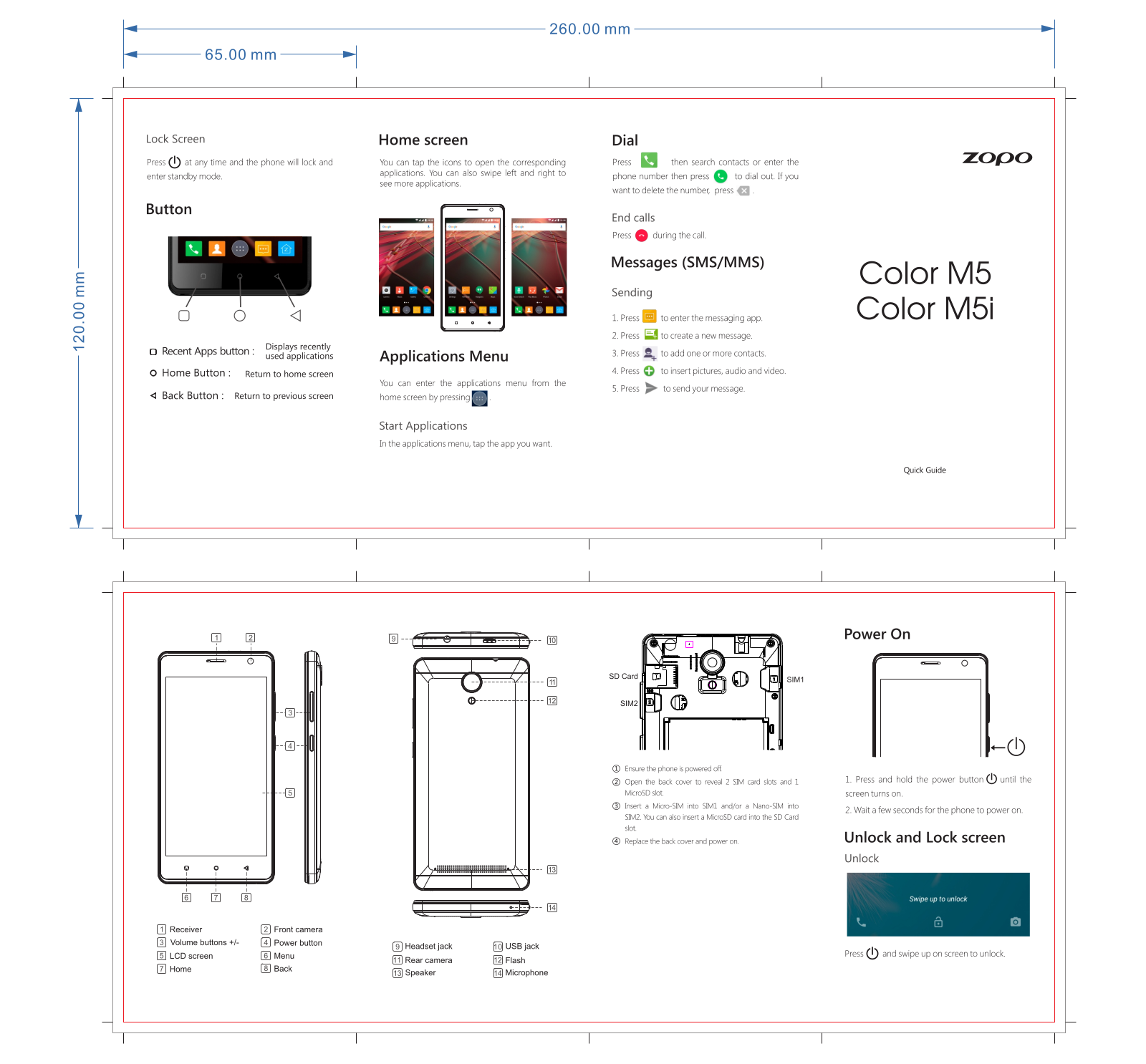 Zopo Color M5 Quick Reference Guide