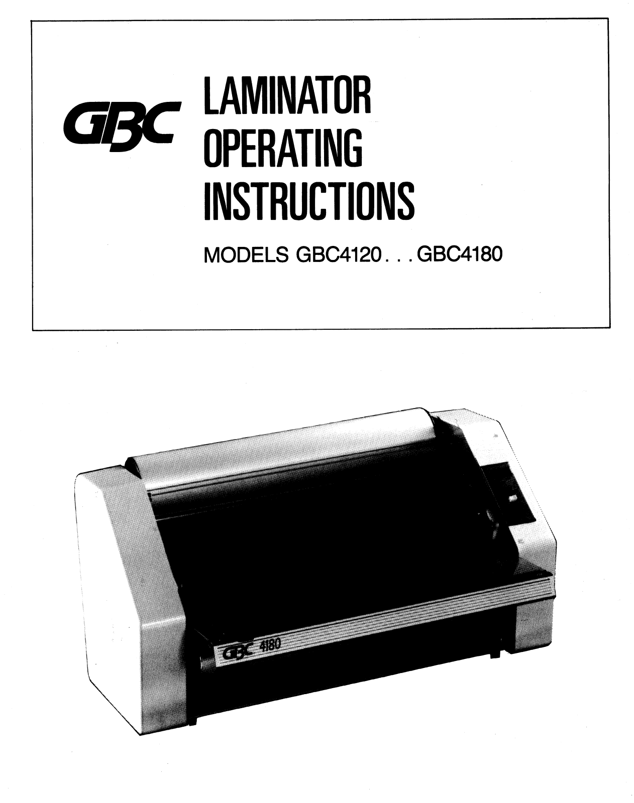 GBC 4120, 4180 User Manual