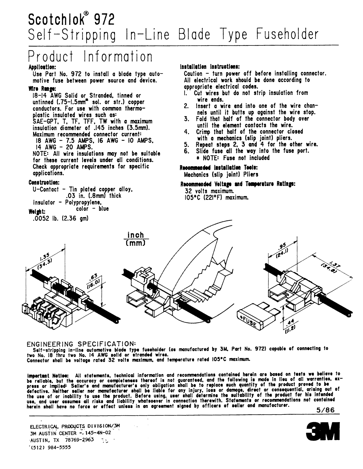 3M 972 Instruction Manual