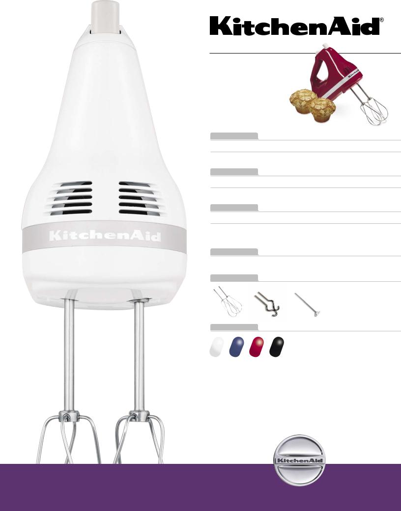 KITCHENAID KHM5AP Feature Sheet