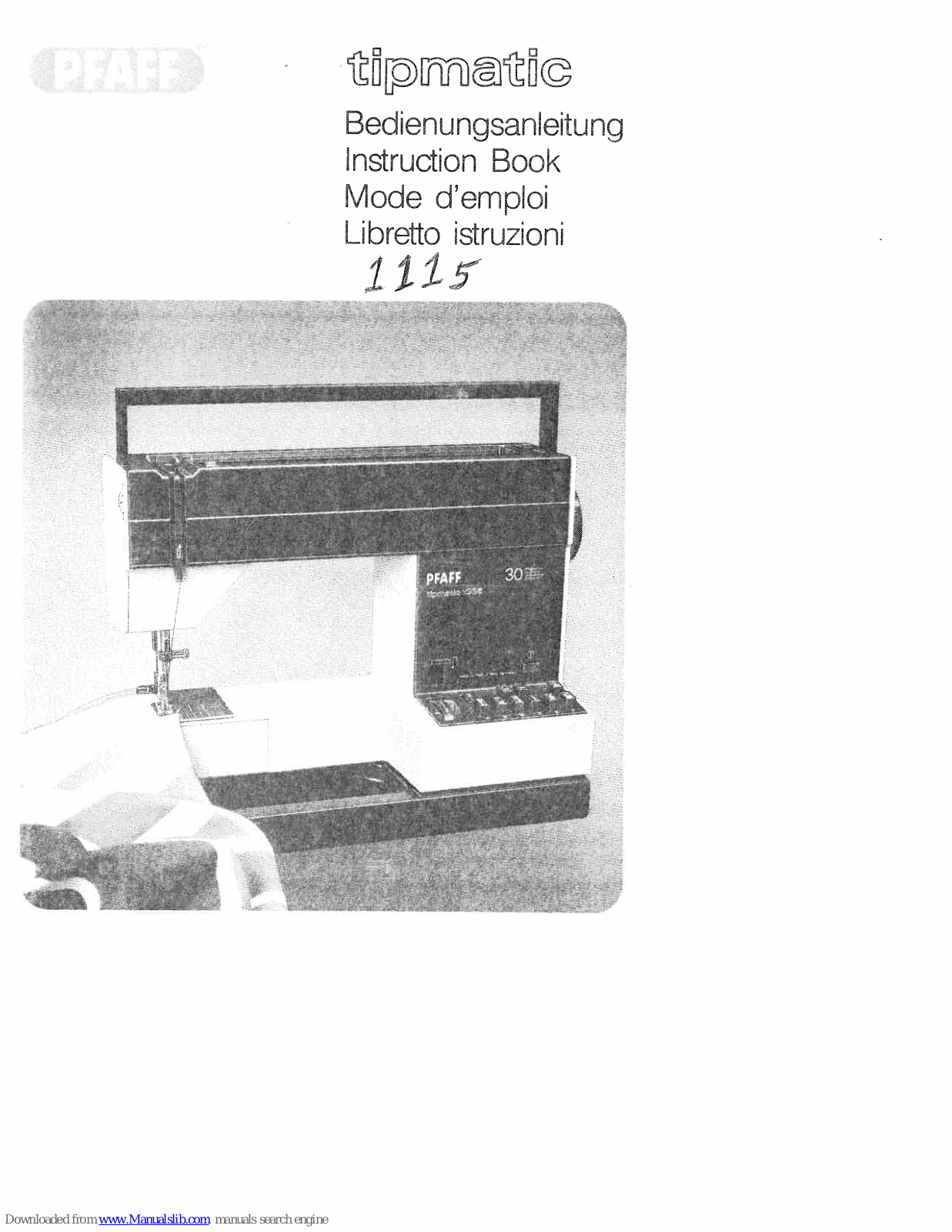 TIPMATIC 1115 Instruction Book - ManualMachine.com