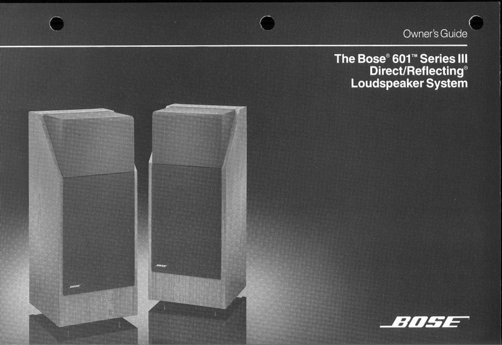 Bose 601III Owner Manual