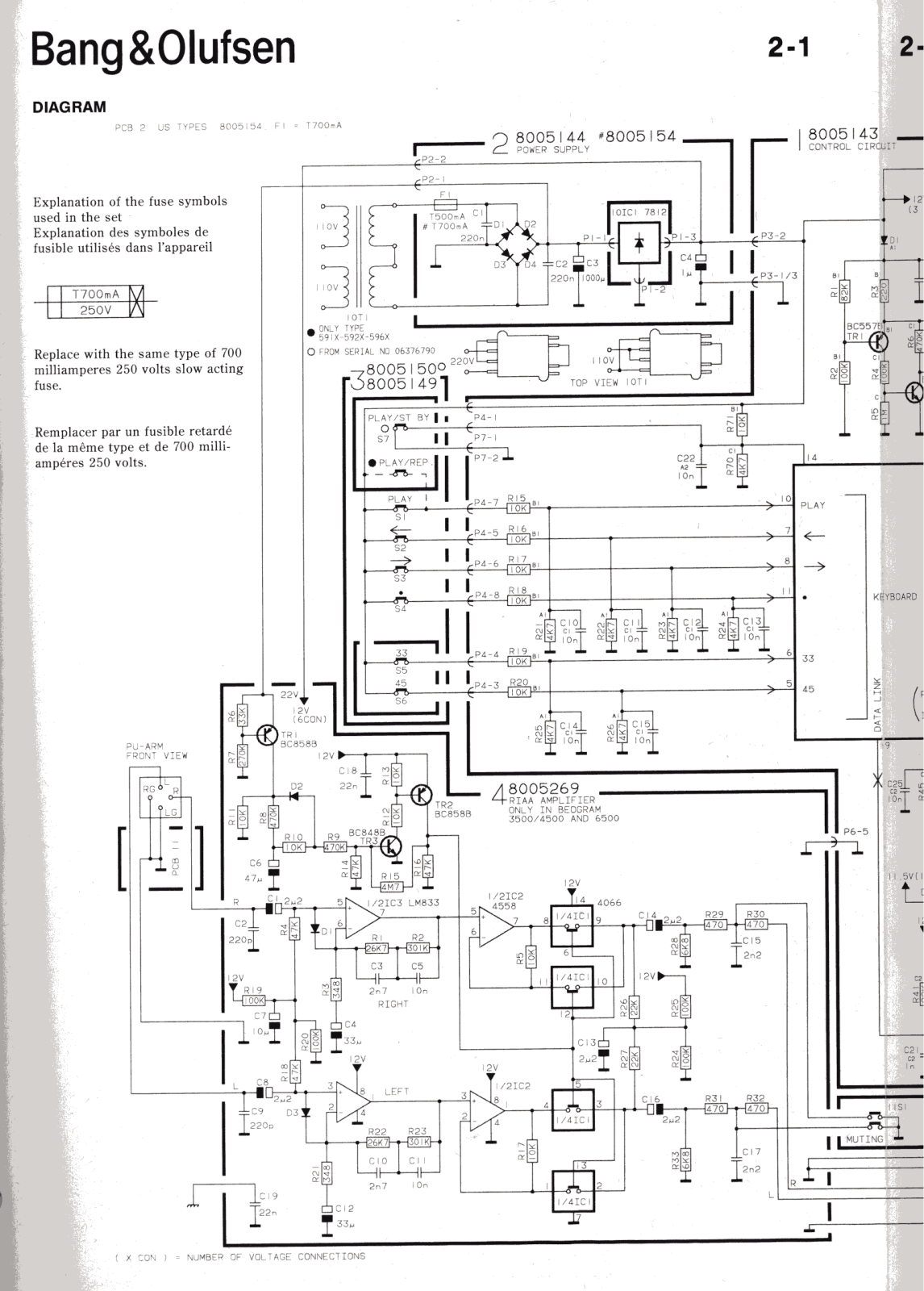 Bang Olufsen Beogram 3000 Schematic