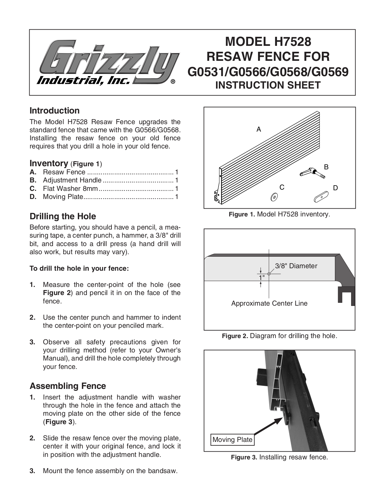 Grizzly G0531, H7528 User Manual