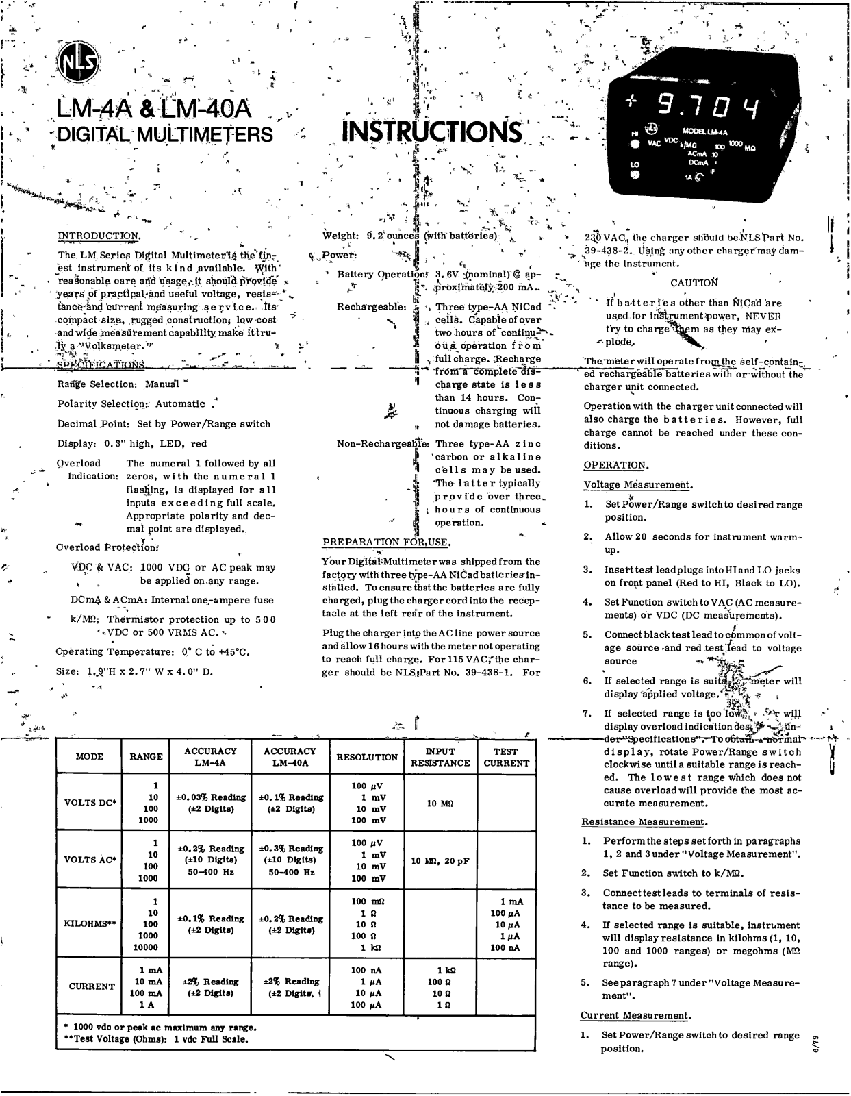 NLS lm 4, lm 40a schematic