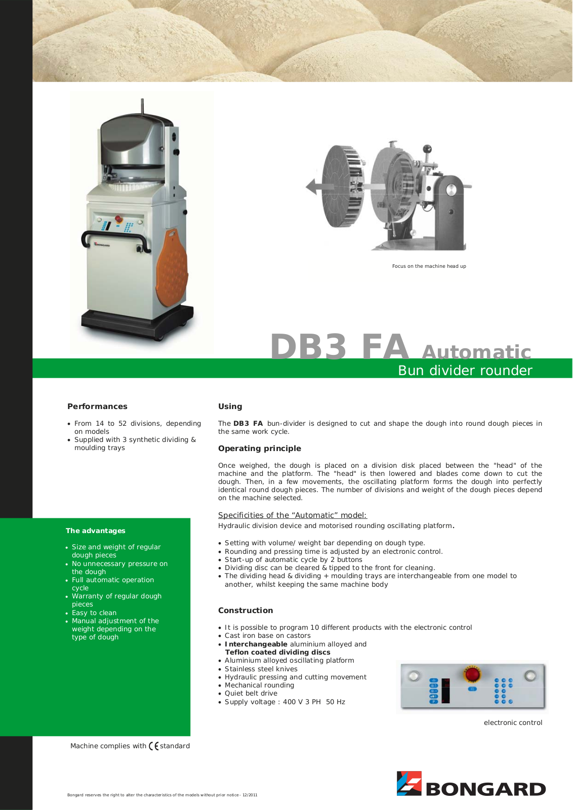 Bongard DB3-FA User Manual